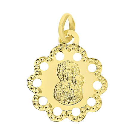 Medalik złoty Częstochowska w ażurowym kwiatku CB M-1255 próba 585