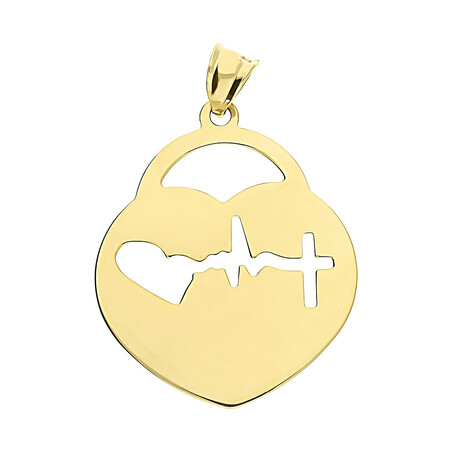 Serduszko złote do zawieszenia puls w sercu GS Y-PDB181736 próba 585