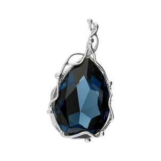 Zawieszka BRILAS WIRE kropla z kryształem Swarovski KP 05453 Metalic Blue próba 925