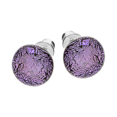 Kolczyki PALLONCINI w fioletowym odcieniu/sztyft KQ SZT955 próba 925