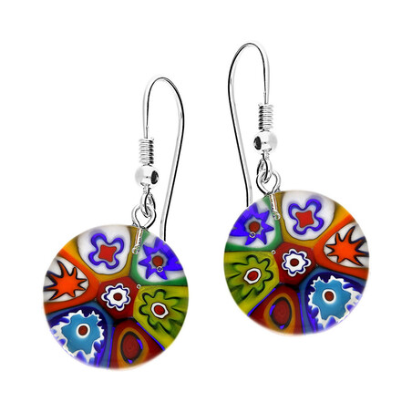 Kolczyki PONTE ze szkłem Murano KQ WSZ496 próba 925