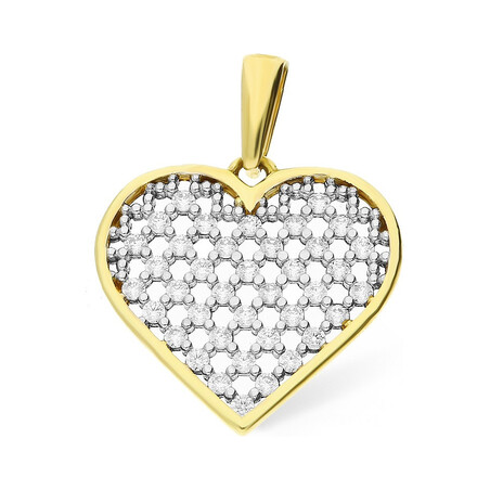 Serduszko cyrkonie ażur MZ T23-P-1190-YW-CZ-1685 próba 333