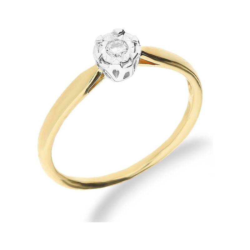 Pierścionek ROYAL Star-0,04ct AW 70367 YW-0,04 próba 585
