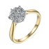 Pierścionek złoty zaręczynowy z diamentami Luna AW 74222 YW próba 585 Sezam - 1