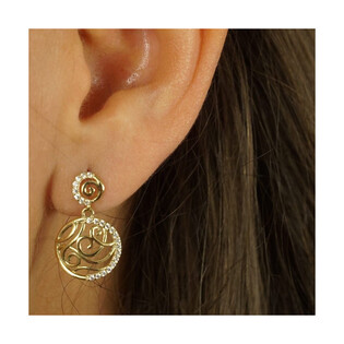 Kolczyki złote kółko ażur na sztyfcie nr AR XXCE5734-FCZ próba 333