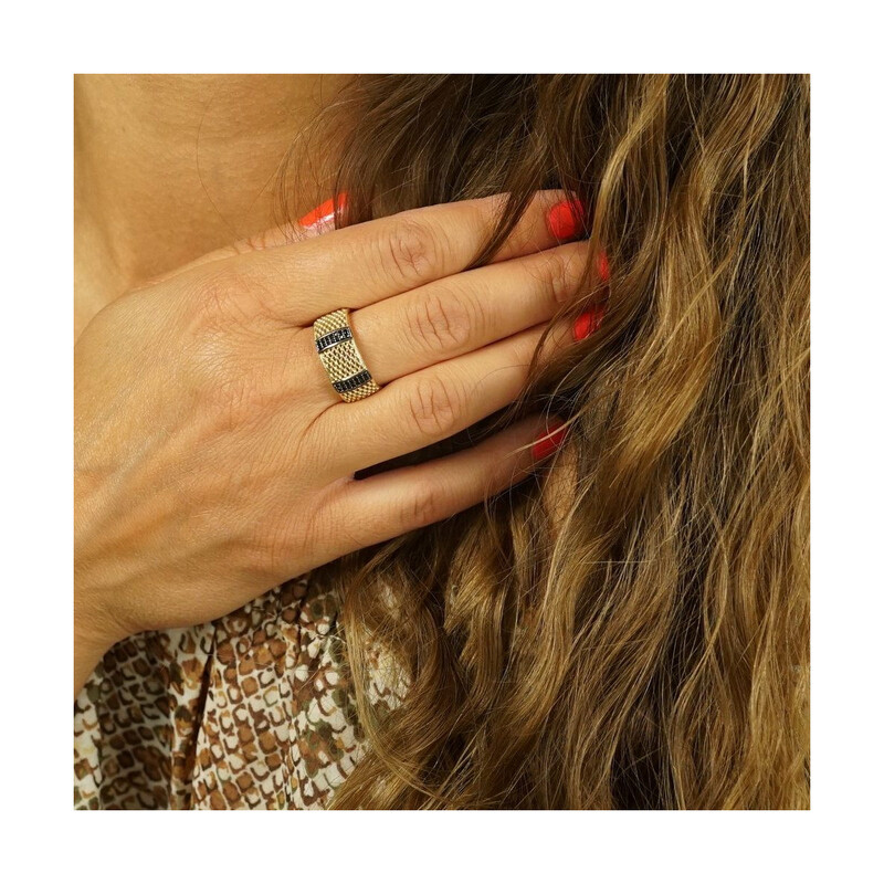 Pierścionek kopułka cyr.b pionowo nr NB 501331 próba 585