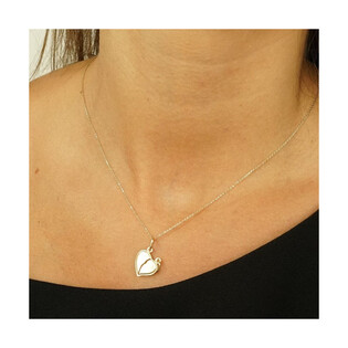 Serduszko złote łamane gładkie nr OS B-206-32-60-71 próba 585