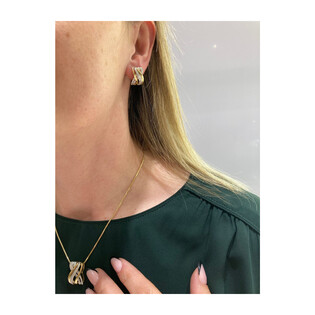 Kolczyki złote DUBAJ z diamentami nr AW 67880 YW