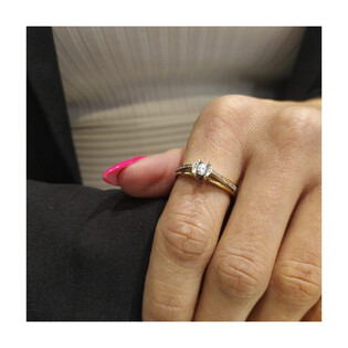 Pierścionek VICTORIA MI 014-1 cyrkonia próba 585