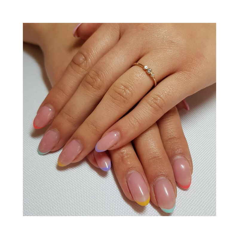 Pierścionek złoty z cyrkoniami w okrąłych oprawach S3 YZ017 próba 375