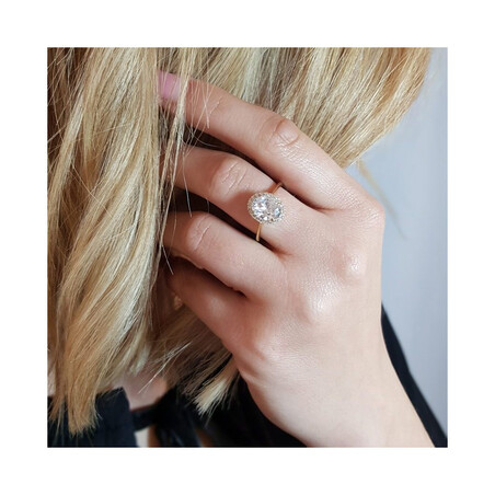 Pierścionek markiza owal b+b faseta OS 96-3055 ZIR próba 585