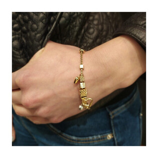 Bransoleta złota grawerowane klocki i serca/coreana AR XXTBB200916-II-YW-DC próba 585