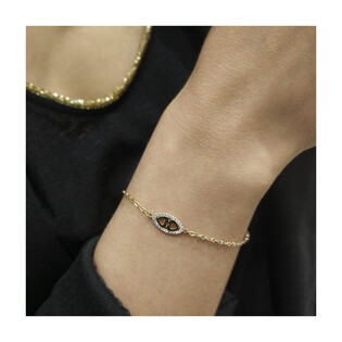 Bransoleta serca blask x2 w łezce+cyr/rolo AR XXROLO1B-200043-YW-FCZ próba 375