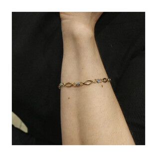 Bransoleta złota dwa kolory nr AR XXDCOSB201737-YW Au 585