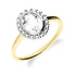Pierścionek topaz white 1,60ct RO C4351-WT owal Markiza próba 585