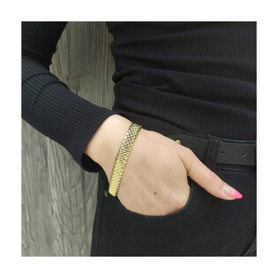 Bransoleta złota płotek taflowany-zegarkowa/szufl nr AR RLB1780 próba 333