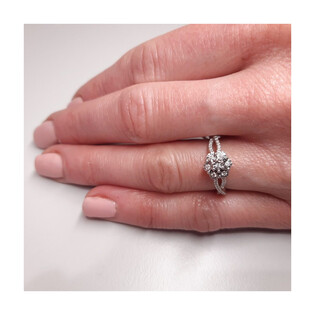 Pierścionek zaręczynowy z diamentami BRIDELL Magic NF JRI-532 próba 375