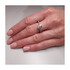 Pierścionek zaręczynowy z diamentem i morganitem nr JRI-988-MO kropla Markiza bis próba 375
