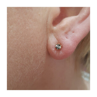 Kolczyki złote SOLITER  z diamentem BE KO-031T