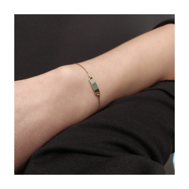 Bransoleta złota blaszka prostokąt ścięty BC 1150 próba 585