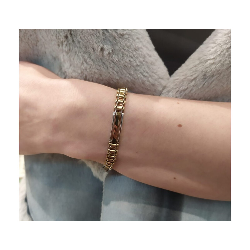 Bransoleta blaszki prostokąt+płotki 2kol CI 3569 próba 333