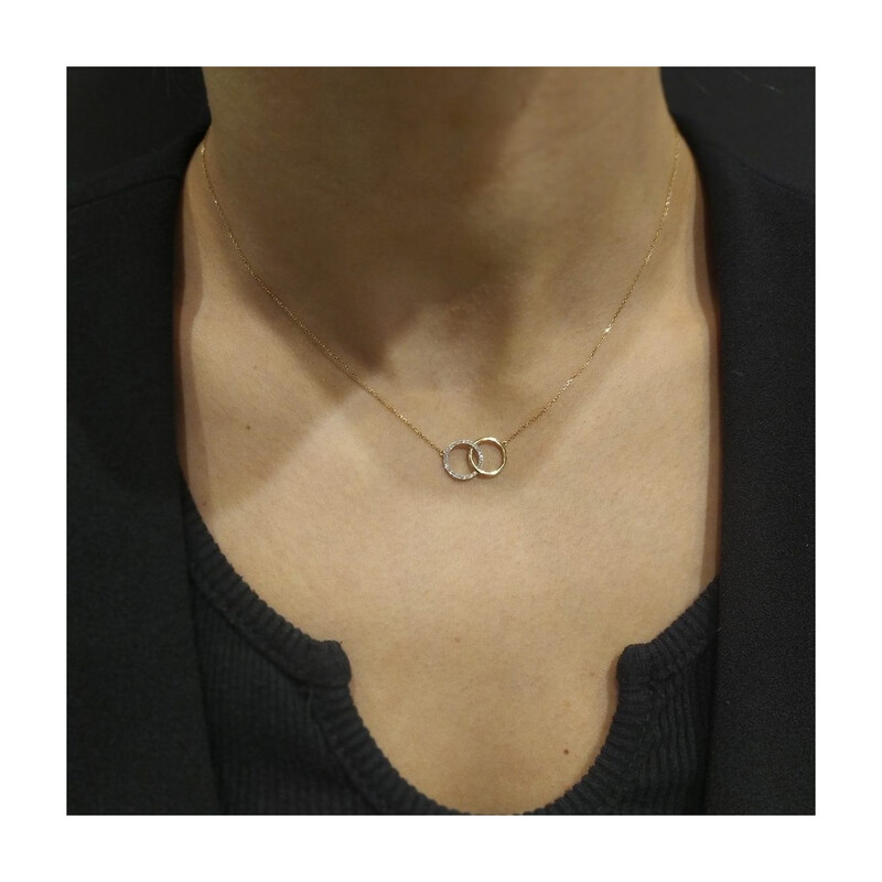 Naszyjnik 0,07ct klanówka/rolo AW 03978 Y próba 585