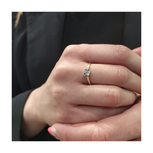 Pierścionek Zaręczynowy Soliter 0,08ct AW 38499 YW próba 585