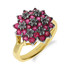 Pierścionek zaręczynowy z czarnymi brylantami i rubinami DI 507-rubin-bd próba 585 BRIDELL