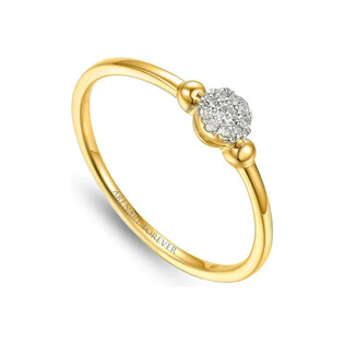 Pierścionek złoty SWEET z diamentami AW 64386 Y próba 585