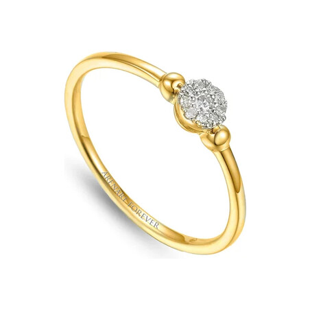 Pierścionek złoty SWEET z diamentami AW 64386 Y próba 585