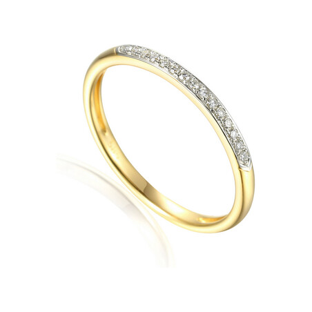 Pierścionek złoty LINE z diamentami  AW 71735 Y próba 585