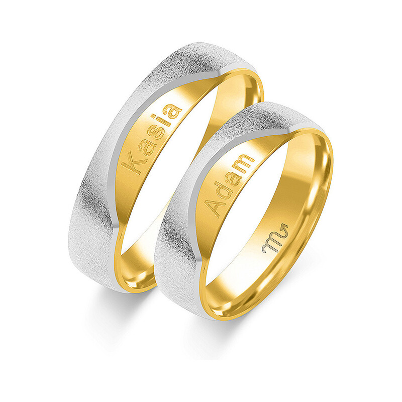 Złote Obrączki Ślubne Klasyczne pr. 585 ZO-OP-2 - JubilerSezam.pl