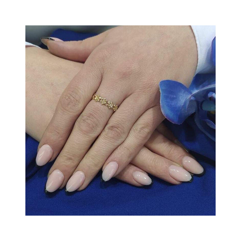 Pierścionek RINGS kwiatki płatki z cyrkoniami AR X7-X6ZR0488 próba 375