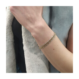 Bransoleta złota taśma z cyrkoniami AR 201773-YW-FCZ próba 585