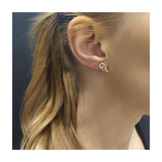 Kolczyki 0,04ct skrzydło ażur/sztyft AW 71615 Y próba 585