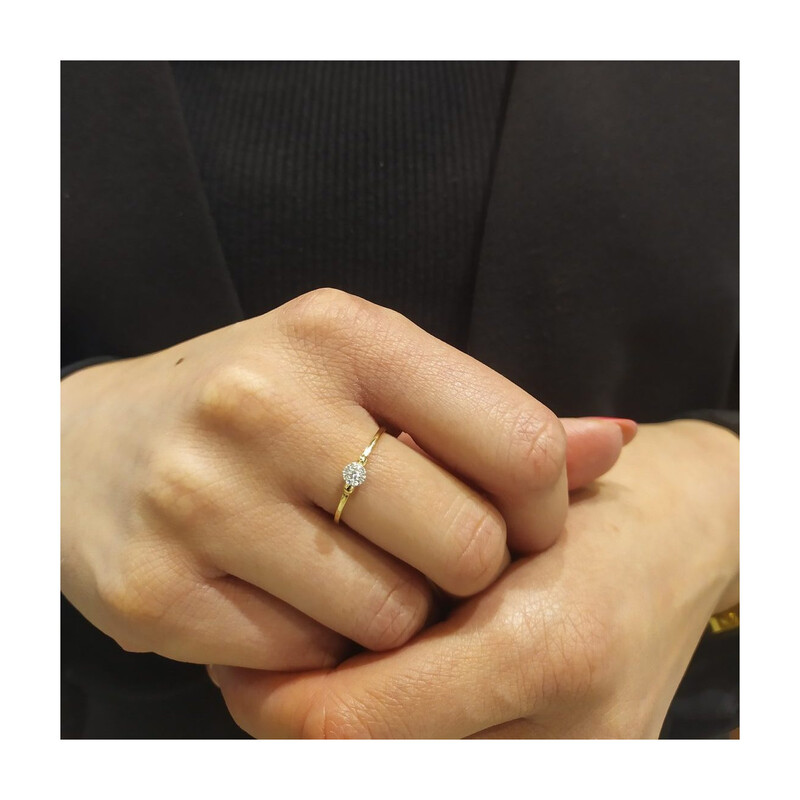 Pierścionek złoty SWEET z diamentami AW 64386 Y próba 585