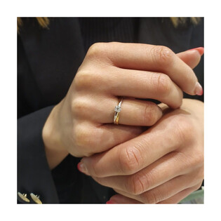 Pierścionek złoty zaręczynowy z diamentem SOLITER Magic AW 61111 YW próba 585