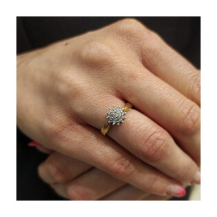 Pierścionek złoty z cyrkoniami BRIDEL nr NB 50809 próba 375