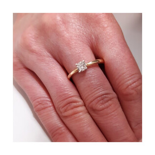 Pierścionek zrręczynowy z diamentem SOLITER Magic  KU 9000 próba 585