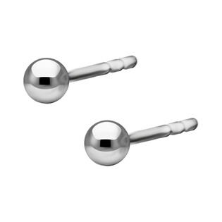 Kolczyki srebrne dmuchana kulka 3 mm/sztyft NI KULKA-3mm ROD próba 925