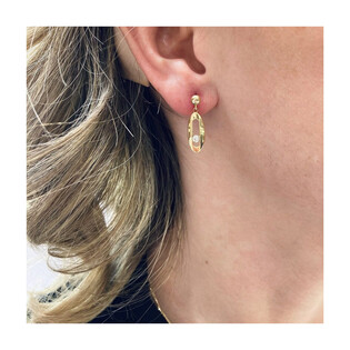 Kolczyki owal ażur+cyrkonia-dł.sztyft MZ E1-CZ-P1-CZ próba 585