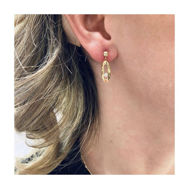 Kolczyki owal ażur+cyrkonia-dł.sztyft MZ E1-CZ-P1-CZ próba 585