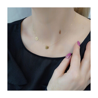 Naszyjnik złoty serce blask i ażurowe kółko/anker LP 47K65-FON0250-Y próba 375