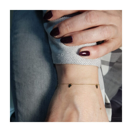 Bransoleta złota wiszące serca/rolo LP 47K70-FOB0016-Y-1 próba 585