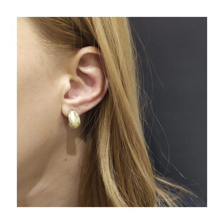 Kolczyki złote blaszki środek mat boki grawerowane/ang.zap.  LP 55U22-GLE00345-Y próba 375