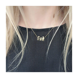 Naszyjnik złoty rodzina z dziewczynką OS 249-10116 próba 585