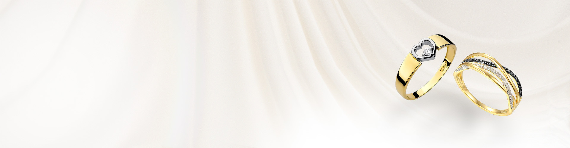 Pierścionki złote - złoty pierścionek z brylantem - Jubiler Sezam