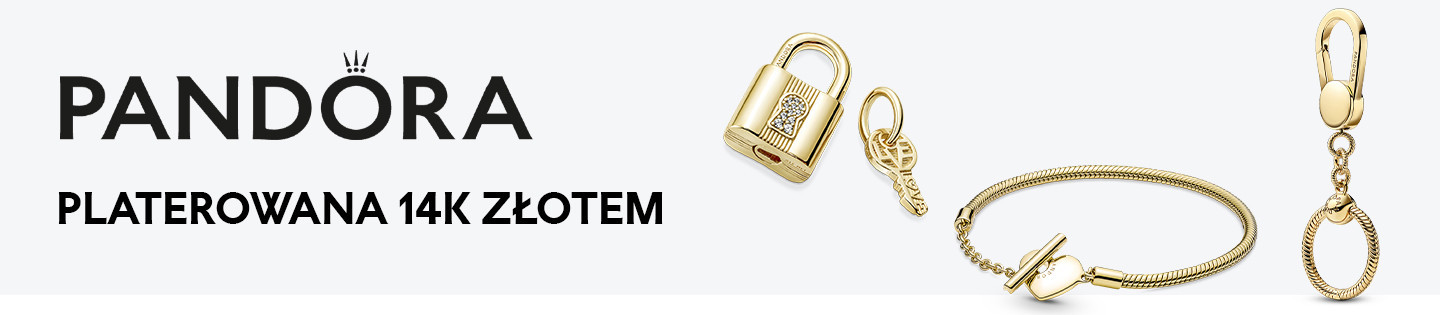 Pandora platerowana 14k żółtym złotem