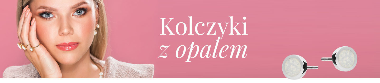 Kolczyki z opalem naturalnym