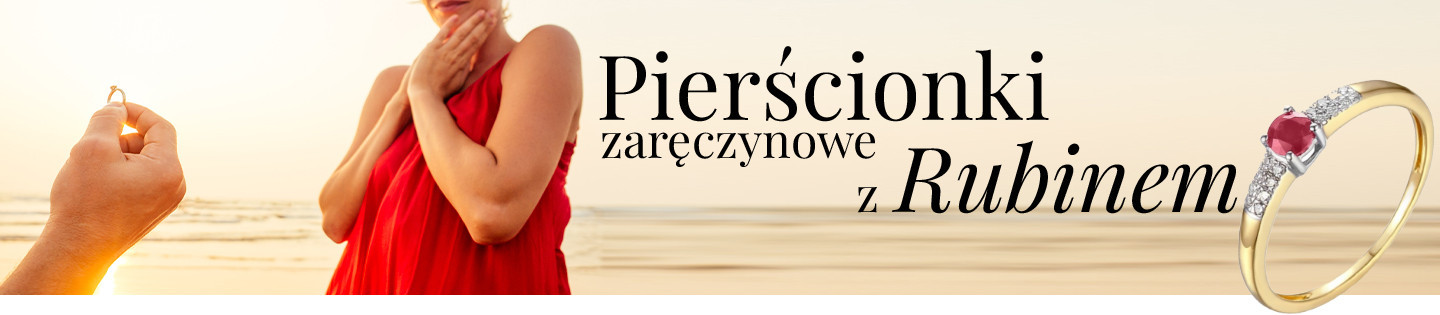 Zaręczynowy z rubinem